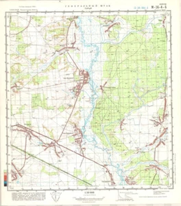 Mapa topográfico militar soviético ruso - TURYA (Ucrania), 1:50 000, edición 1980 - Imagen 1 de 7
