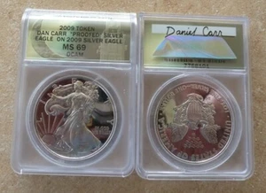 "THE KING" - 2009 DC SILVER EAGLE PROOF - HIGHEST GRADED COIN MS69 DCAM ANACS - Picture 1 of 4