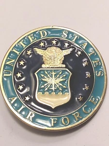 United States Air Force Belt Buckle Enamel on Brass Made in USA - Picture 1 of 5
