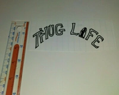 Calcomanía Thug Life 2pac vinilo tatuaje 5"x2" ventana coche troquelado Foto 1 de 4
