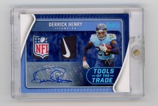 Derrick Henry 2021 Absolute Tools of The Trade NFL Shield Nike Swoosh Auto 1/1