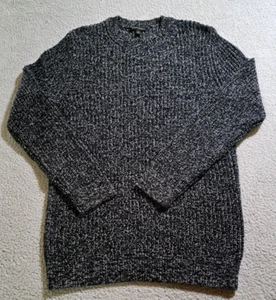 Banana Republic Men`s Grey Black Knit Long Sleeve Pullover Sweater / Size XL - Picture 1 of 8