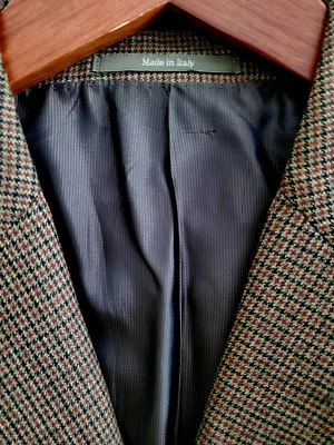 Jaqueta Blazer Ermenegildo Zegna Trofeo Lã Microcheck - Tamanho 52R - Imagem 1 de 4