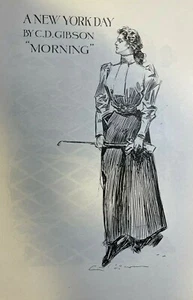 1898 C.D. Gibson Illustrations A New York Day Victorian Illustrations - Bild 1 von 5