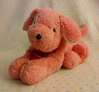 Hallmark Snuggums Pink Puppy Dog Heart Valentine Stuffed Animal Plush Toy 8" - Image 1 of 4