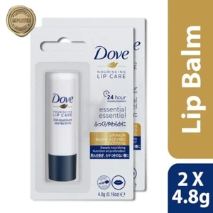 2x Dove Essential Nourishing Lip Care with Jojoba oil & Shea butter 4.8 gm - Picture 1 of 7
