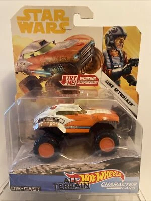 Hot Wheels Luke Skywalker Working Suspension, All Terrain Character Car Die-cast - Image 1 of 3