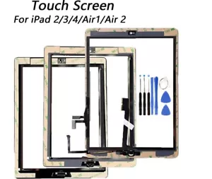 Touch Screen Digitizer Replacement For Apple iPad 2/3/4/ & Air - Black / White - Picture 1 of 9