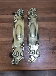 victorian brass finger plates - Picture 1 of 9