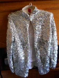 Fully sequined evening jacket Size 10-12 pre loved-EXCELLENT - Picture 1 of 4