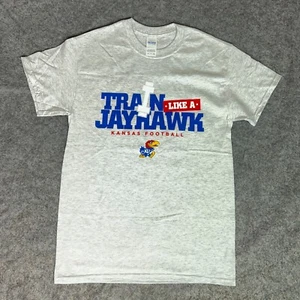 Kansas Jayhawks Mens Shirt Small Gray Short Sleeve Tee College NCAA Football - Picture 1 of 8