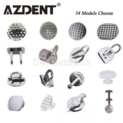 Dental Orthodontic Lingual Button Crimpable Hook Bondable Button Chain Mesh Base - Image 1 of 4