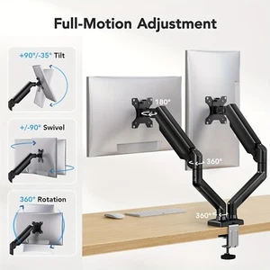 Monitor Arm Mount Dual Single Gas Desk Stand Computer HD LCD TV Screen - Afbeelding 1 van 9