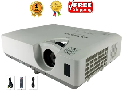 Hitachi CP-WX3042WN 3LCD Projector WXGA 3000 Lumens HDMI HD 1080p w/Remote - Image 1 of 4