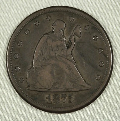 1875-CC Seated 20c. Very Fine 30. - Image 1 of 4