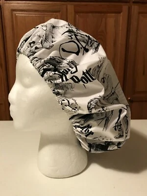Scrub Hat  Elastic Simple Style Medical Nursing Chemo Harry Potter Cotton Fabric - Image 1 of 4