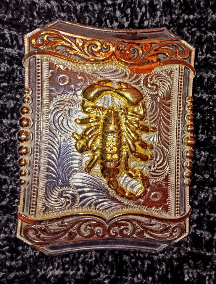 Scorpion Belt Buckle Gold Silver Metal Rodeo Texas Style Western Big Large New - Image 1 of 1