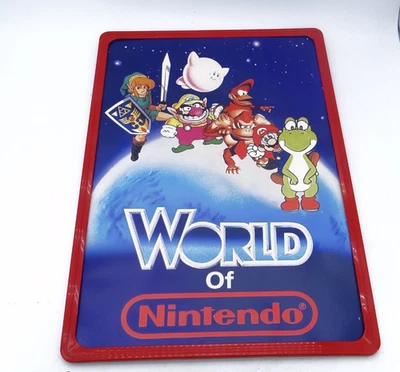 Altes World of Nintendo Mario Zelda Werbung Poster 40x60cm Vintage Rahmen 80er - Bild 1 von 4
