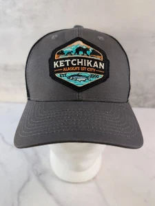 Ketchikan Alaskas 1st City Mesh Snapback Trucker Mütze Kappe getragen U Been - Bild 1 von 7