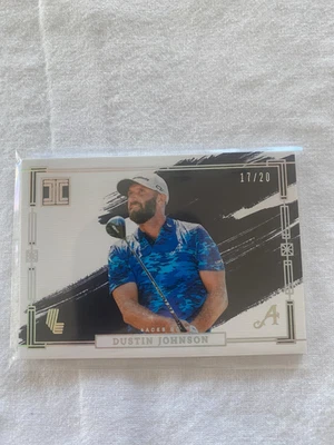 Cartão de golfe Panini Impecável LIV 2024 #62 Dustin Johnson prata holográfico preto #17/20 - Imagem 1 de 2