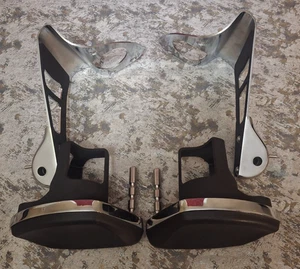 Motorcycle Rear Passenger Armrests w/ Drink Cup Holders for Harley Davidson - Foto 1 di 14