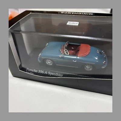 Modellino auto Minichamps Porsche 356 A Speedster blu rosso 1/43 - Immagine 1 di 4