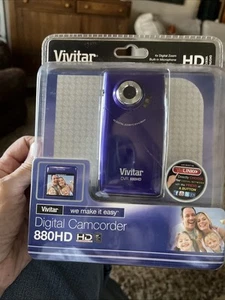Vivitar DVR 880HD Digital Camcorder 4x Zoom High Definition - New Purple - Picture 1 of 14