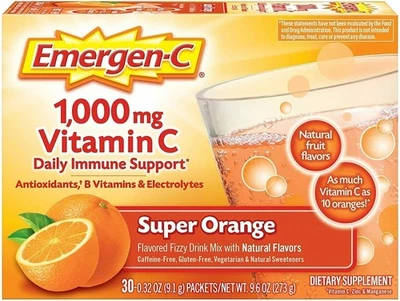 Emergen-C Vitamin C 1,000 mg. Super Orange Flavor, 90 Packets - Image 1 of 4