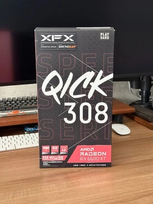 XFX AMD RADEON RX 6600 XT Quick 308 BLACK scheda video gddr6 da 8GB 1080 FHD - Immagine 1 di 4