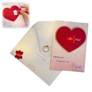 Shining Heart-shaped Puzzle Confession Card Confession Couple Gift - Picture 1 of 9