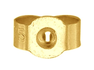 100% 9k Solid Yellow gold Earring Scroll Push Back Catch Lock Medium Findings - Picture 1 of 4