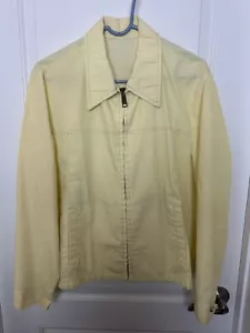 70er Jahre Herren Vintage gelbe Arbeitsjacke spitzer Kragen Talon Reißverschluss Large " - Bild 1 von 9