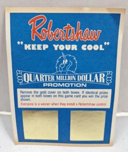 Robershaw Control Cuarto de Millón de Dólares Promocional Rasguño Manténgalo Fresco 86 - Imagen 1 de 11