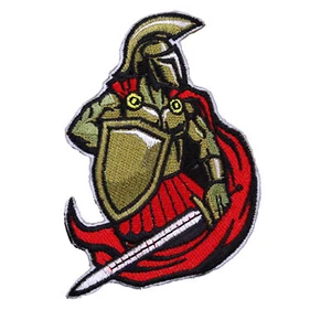 Spartan Knight Patch Embroidered Iron-on Applique Viking Medieval Warriors - Picture 1 of 3