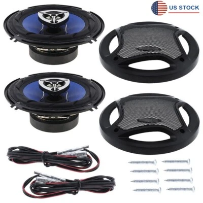 Par de altavoces coaxiales HiFi 500 W 6,5 pulgadas de rango completo para puerta de automóvil audio música Foto 1 de 4