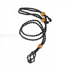Empty Stone Holder Necklace Crystal Quartz Gemstone Cage Rope Cord Pendant Gift