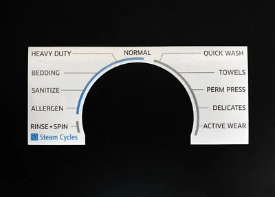 Samsung Washer Sticker Label - for Model WF42H5400AW Control Panel - Waterproof  - Image 1 of 4