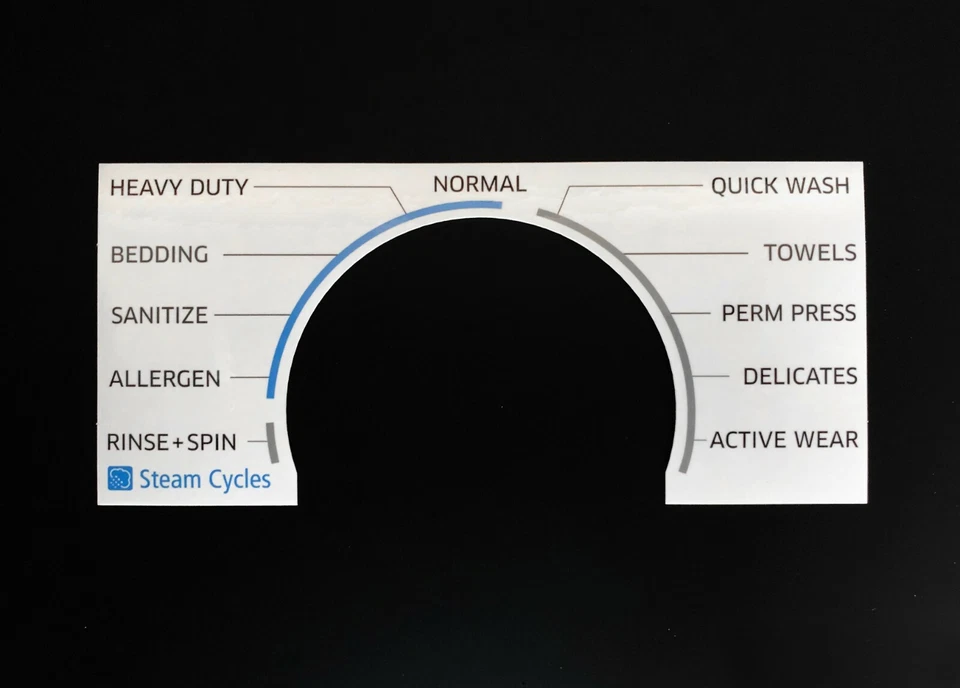 Samsung Washer Sticker Label - for Model WF42H5400AW Control Panel - Waterproof  - Image 1 of 4