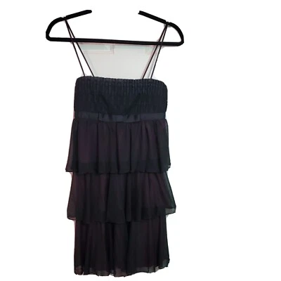 Vestido Jodi Kristopher Mujer Pequeño Negro Púrpura Capa Fiesta Cóctel Baile de graduación Foto 1 de 4