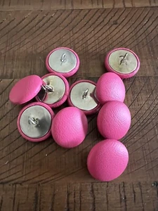 Hot Pink Auto Furniture Upholstery Tufting Buttons #36 Pink Vinyl 10 Pcs - Picture 1 of 5