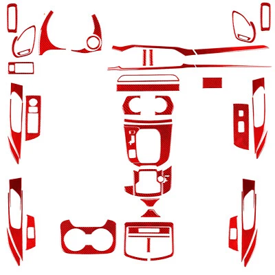 60Pcs Red Carbon Fiber Kits Whole Interior Cover Trim For Mazda CX9 CX-9 2016-23 - Image 1 of 4