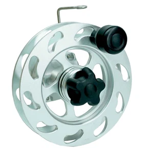 Aluminum Teaser Reel 8" - Silver - Rail Mount Big Game Reel Offshore Fishing - Picture 1 of 6