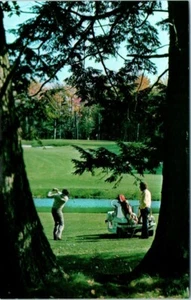 1970s NY Postcard Kutshers Country Club Monticello New York Golf Course Golfters - Picture 1 of 2