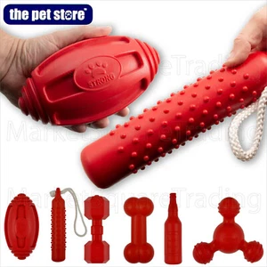 Dog Toys Extra Strong TPR Rubber Balls Bones Rods Extra Tough None Toxic Floats - Picture 1 of 7