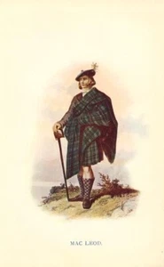CLAN MacLeod, Original print 1899 by R R McIan: SCOTLAND, SCOTTISH CLANS - Picture 1 of 1