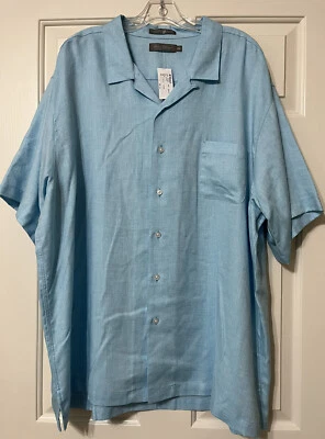 NUEVO CON ETIQUETAS Daniel Cremieux Talla 2XL Aqua Azul Manga Corta Camisa Abotonada Para Hombre $85 Foto 1 de 4
