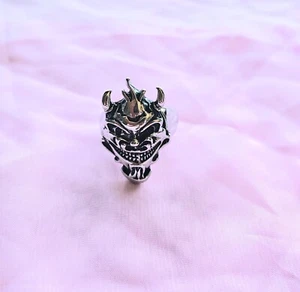 Stainless steel Mens Gothic Biker Skull Cross gift unisex ring cool presen 2081 - Imagen 1 de 3
