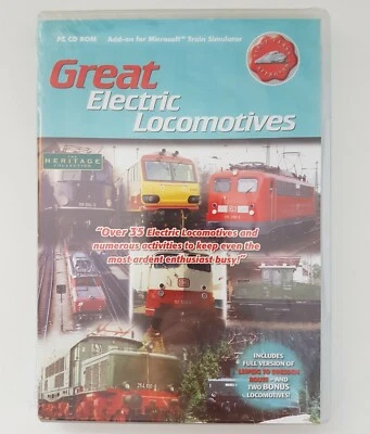 Great Electric Locomotives - Microsoft Train Simulator Add-On - PC - NEW SEALED - Image 1 of 3