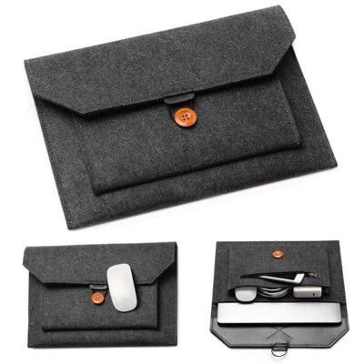 Funda para portátil de fieltro de fieltro ultraligera para tablet portátil tablet estuche multi-bolsillo 11,6/13/14/15" Foto 1 de 4