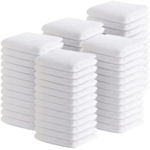 100 Pieces Wash Cloths Bulk Face Cloths Cotton Washcloths Set Hand Towels Abs... - Picture 1 of 6